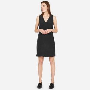 Everlane Black Silk V-Neck Tank Dress